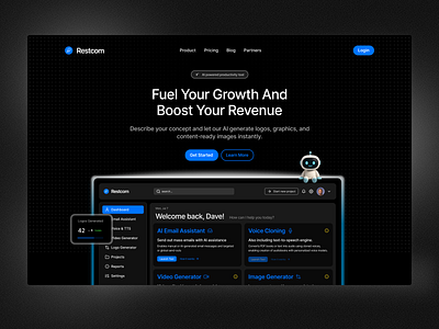 AI tool UI/UX landing page adobe ai ai landing page ai tools graphic design image generator logo generator ai saas saas design saas landing page uiux voice cloning web design
