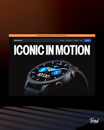 Smartwatch E-commerce - UI Design Exploration ecommerce ui ecommerce web design landing page design minimal product design product landing page product web design smartwatch storefront ui storefront web design typography wearable