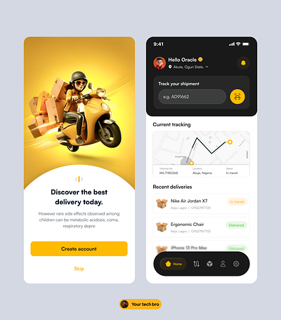 Delivery Mobile App application delivery lagos mobile mobileapp parcel ui uidesign ux uxdesign