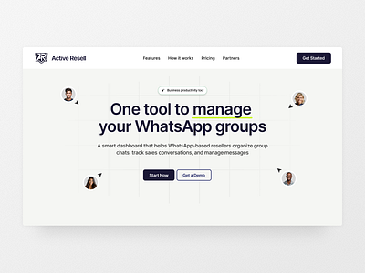 Saas Web UI/UX Landing Page ai tool figma design hero section homepage landing page landing page design productivity tool saas saas landing page user interface ux design website design