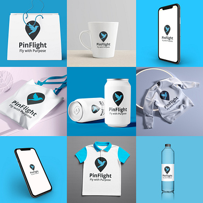Pin Flight: Fly with Purpose Brand Identity & Logo Design best design branding business cleandesign corporate creative design graphic design logo logo design logoolshop logotype minimalistlogo professionalbranding simple style travel and tourism travel logo travelbranding traveling