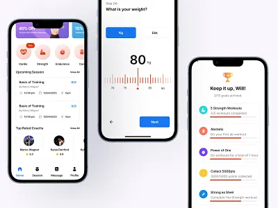 Fitness Coach Finder App app design fitness fitness coach fitness tracker mobile app ui ui design