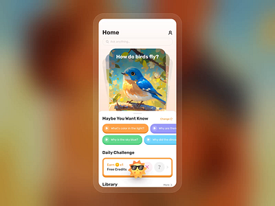 Book details motion design for Kids' GPT APP app book cartoon children gpt kids reading reading app sun voice assistant