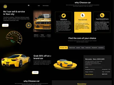 Car Sell & Service Landing Page appinterface automotivedesign autoservice carsales designinspiration figmadesign landingpagedesign uiux userexperience uxdesign webdesign websitedesign webui