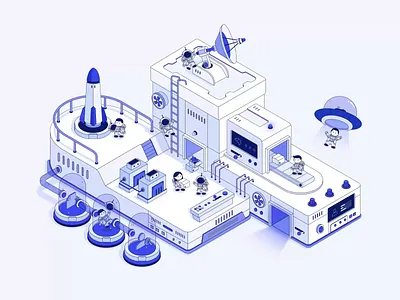 Grow Space - Video Game 3D Illustration 3d 3d design 3d designer 3d illustration 3d modelling b2b blender clean dipa inhouse illustrate illustration modern render saas simple startup