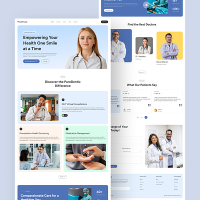 Health Care Landing Page Design doctors healthcare homepage hospital landingpage management webdesign