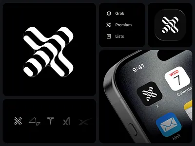 X App Rebranding Concept blockchain branding design gradient icon identity lettering logo