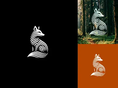 Engraved Fox Logo brand branding design engraved engraving forest fox graphic design illustration logo logo design logotype marketing minimal nature negative space logo sale vector