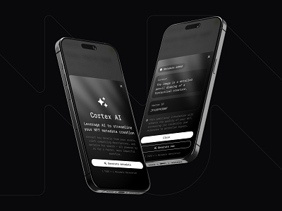 Integrated AI & Blockchain ai blockchain dark mode manexus mobile development ui uiux design