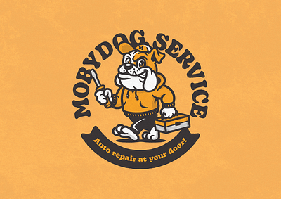 MOBYDOG SERVICE branding bulldog design dog identity illustration logo logotype mascot service sport team