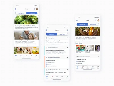Wildflower - Pregnancy Journey App digitalhealth healthcare ios app maternalhealth mobile ux pregnancyapp ui design ux design womenhealth