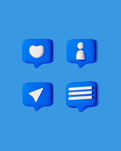 Dialogue bubbles 3d arrow blue dialogue heart people pic strings