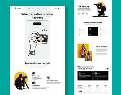 Minimal & Engaging Photography Portfolio Website UI clean layout landing page minimal ui photography portfolio ui web design