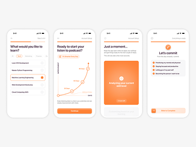AI Podcast Generator App - Account Setup UI account ai app design figma generator graphic design mobile podcast product design setup ui ui design ux design