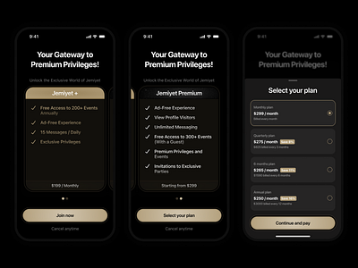 Private Community App - Paywall / Plans Screen UI Design app community design figma mobile paywall plans product design social network ui ui design ux design