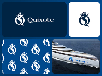 Letter Q + Mermaid Logo Design aquarium blue boat brand identity branding concept cruise design flat letter q logo logo design mermaid minimal monogram sea startup symbol underwater yatch