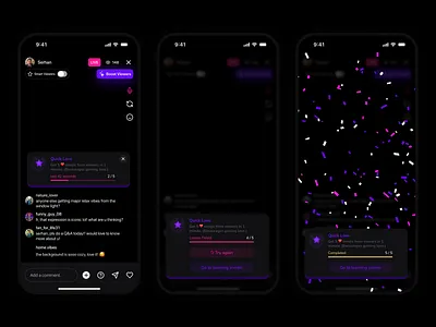 Live Broadcast Learning Education App - Chat Screen UI Design app broadcast chat design education figma gamification graphic design influencer learning live mobile product design ui ui design ux design