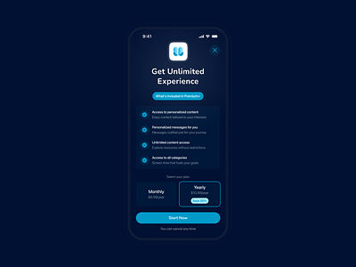 Mindfulness App Paywall UI Design app design figma mindfulness mobile paywall plans product design ui ui design ux design