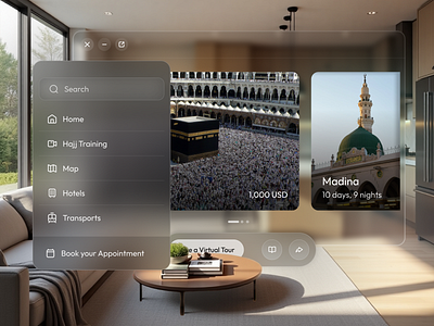 Glassmorphism UI Exploration app interface