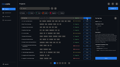 Learning Platform Concept landing page learning platform ui ux web web design