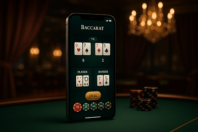 Baccart - UI designs of multiple devices app appdeveloper casino developement graphic design igaming ui
