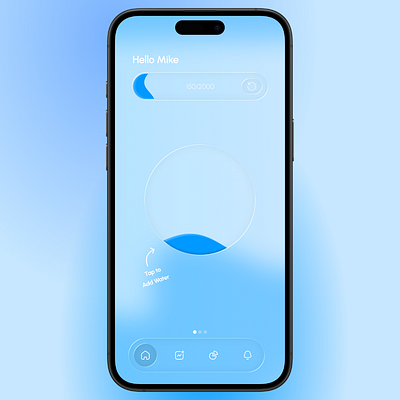 Liquid Glass Water app ios drink ios liquid liquid glass liquidglass ui ux water