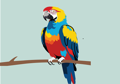 Parrot Art adobe illustator animation art branding cartoon character clean drawing flat forest graphic design nature parrort simple ui design user experiance user interface ux design wood