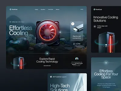 Website for a Tech Brand ✦ TechCool design interface product service startup ui ux web website