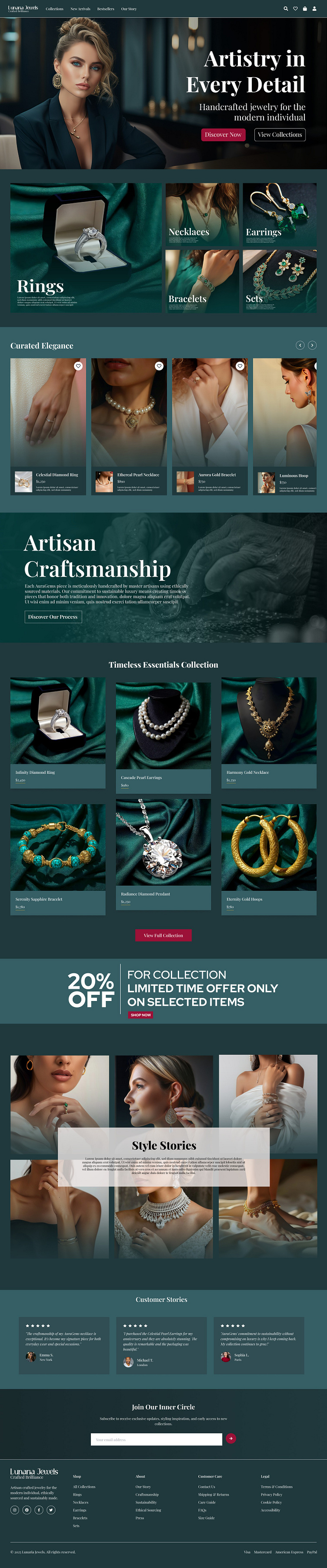 Lunaria Jewels – Odoo E-commerce Theme for Luxury Jewelry Bran by ...
