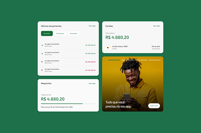 Composition study banner greeen ui web widgets yellow