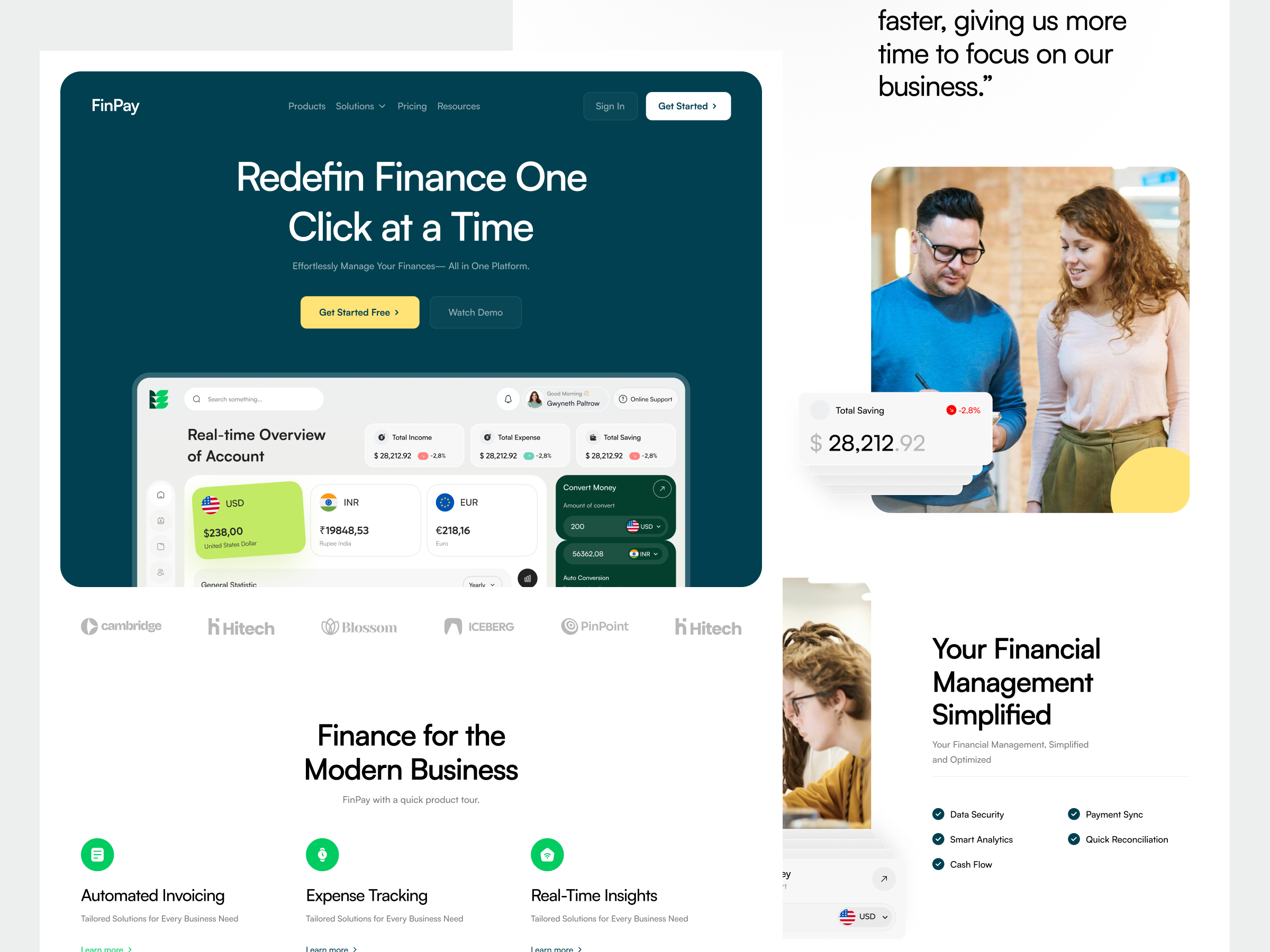 Finance Website Homepage ai website business website design finance finance landing page finance management finance web finance website fintech landing page modern website saas saas website web web design website