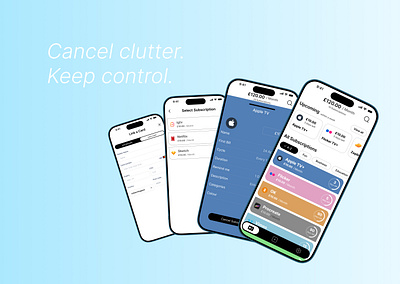Subscription Management App app branding japanese management management app mobileapp simple submanage subscription ui ux