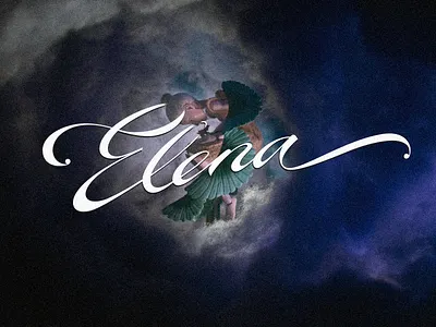 Elena_movie_logotype authentic branding calligraphy classy custom elegant flow graphic design lettering logo movie original script signature solid story type unique video wordmark