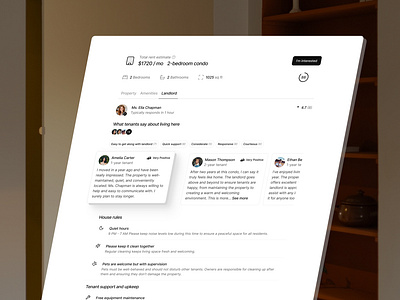Rental Listing Overview UI