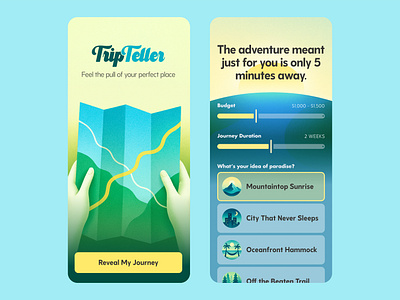 Daily UI - Prompt Calculation (TripTeller) ai app branding calculation chatgpt daily ui daily ui challenge design gradient illustration illustration mobile quiz travel ui