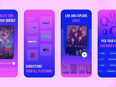 Movie Suggestion App - App Store Screenshots Design app app store design detail figma focus graphic design mobile product design screenshot ui ui design ux design