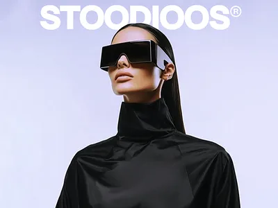 Cyberpunk Shades: STOODIOOS Product Shot brand branding branding design color contrast cyberpunk design fashion fashion branding graphic design logo logotype modern modern branding stoodioos tech fashion