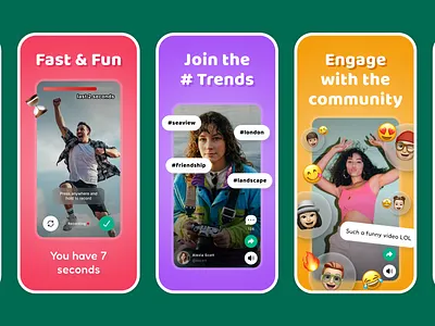 Social Media App - App Store Screenshots Design app store design figma graphic design product design screenshot social media ui ui design ux design