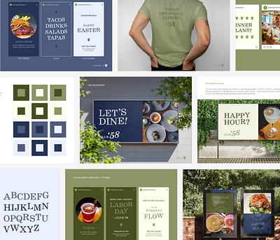 Country Club Restaurant Brand brand branding countryclub earthy food graphic design hospitality restaurant