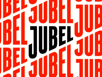 Jubel: Repetitive Typography Pattern brand branding design dynamic dynamic design graphic design jubel logo modern packaging design pattern design repetition typo typography visual impact