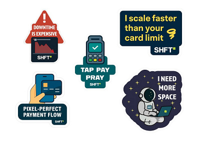 SHFT Sticker Design branding graphic design logo
