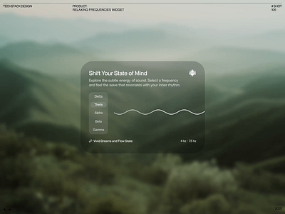 Relaxing Frequencies Widget animation graphic design healingsound music ui ux web widget