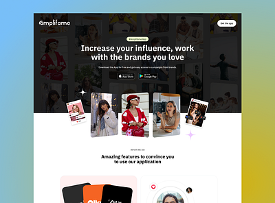 Influencer Marketing Platform - Landing page clean design figma landing page modern website design