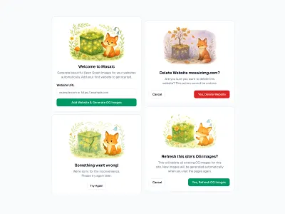 Info & Alerts Panels 🦊 alert design dialog minimal modal popup saas ui web design