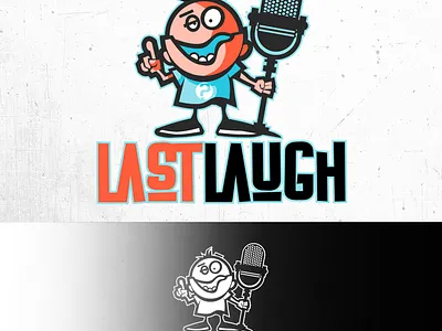 Logo concepts - comedy podcast chipdavid dogwings drawing funny laugh logo vector