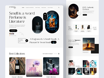 Perfume Landing Page UI Design fragrance fragrance landing page fragrance website landing page landing page design perfume perfume landing page perfume website product design ui ui design uiux user interface user interface design ux design uxui web design website website design