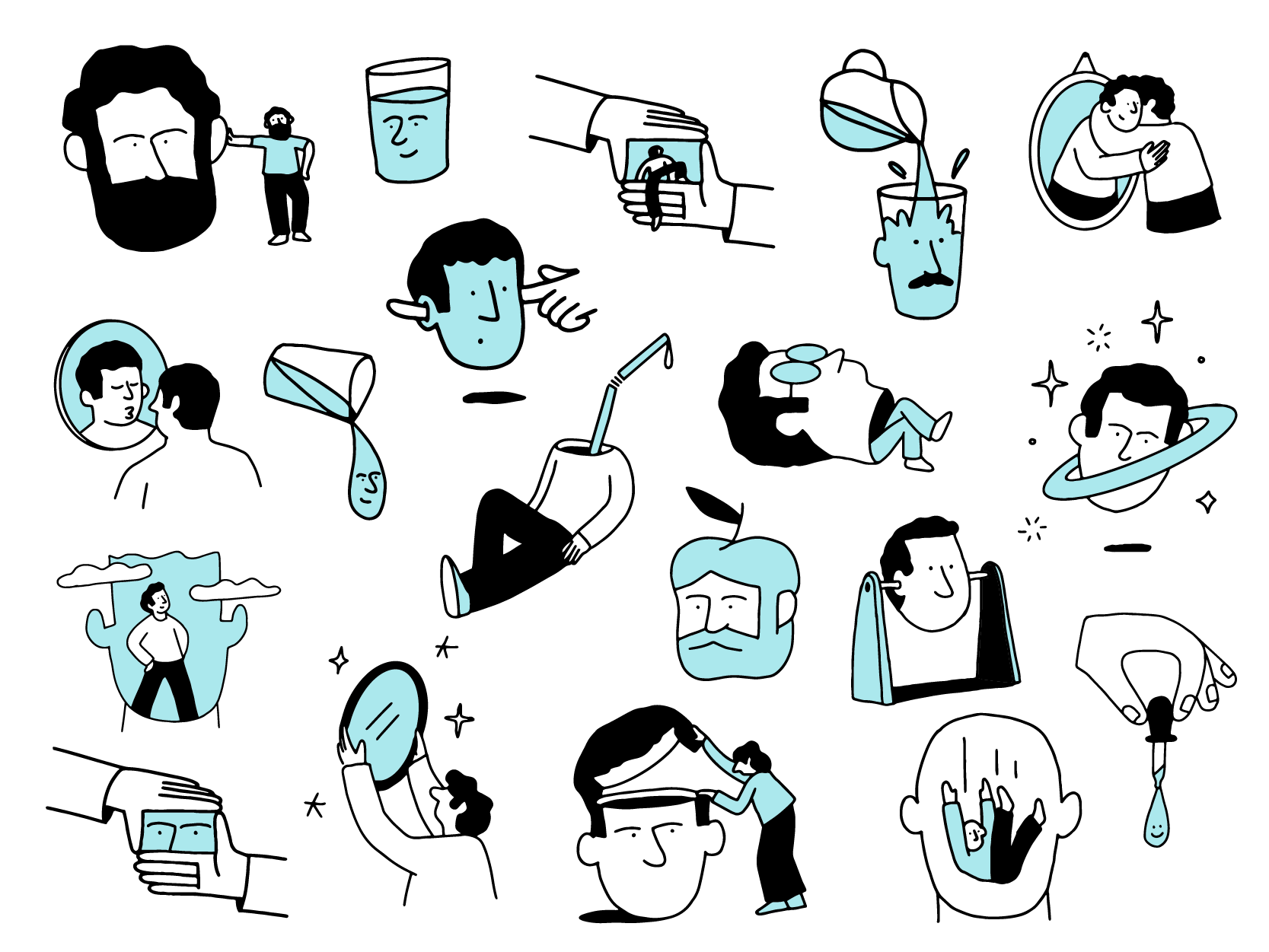 Example of Mens mental health illustrations