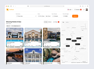 Hotel Booking Website booking website ui design website