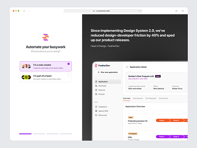 Onboarding Sign up Flow - Dashboard UI crm digenza onboarding setup team