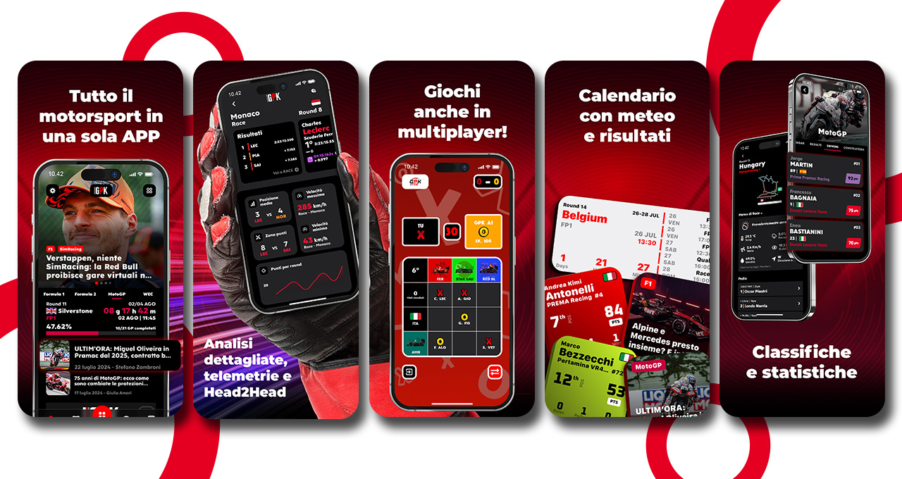 App Store Screenshot Design for Motorsport Tracker App app screenshots app stor app store design mobile ui mobile ui design motorsport